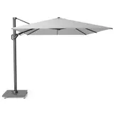 Challenger T² zweefparasol | 350x260cm met Modena parasolvoet 90kg | Light Grey