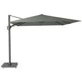 Challenger T² zweefparasol | 300x300cm met parasolvoet 90kg & hoes | olijfgroen
