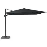 Challenger T² zweefparasol - premium doek | 300x300cm met parasolvoet 90kg & hoes | Faded Black