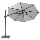 Challenger T² zweefparasol | Ø350cm rond met Modena parasolvoet 90kg | Light grey
