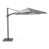 Challenger T² zweefparasol | Ø350cm rond met Modena parasolvoet 90kg | Light grey