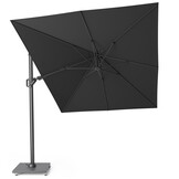 Challenger T² zweefparasol - premium doek | 350x260cm met Modena parasolvoet 90kg | Faded Black