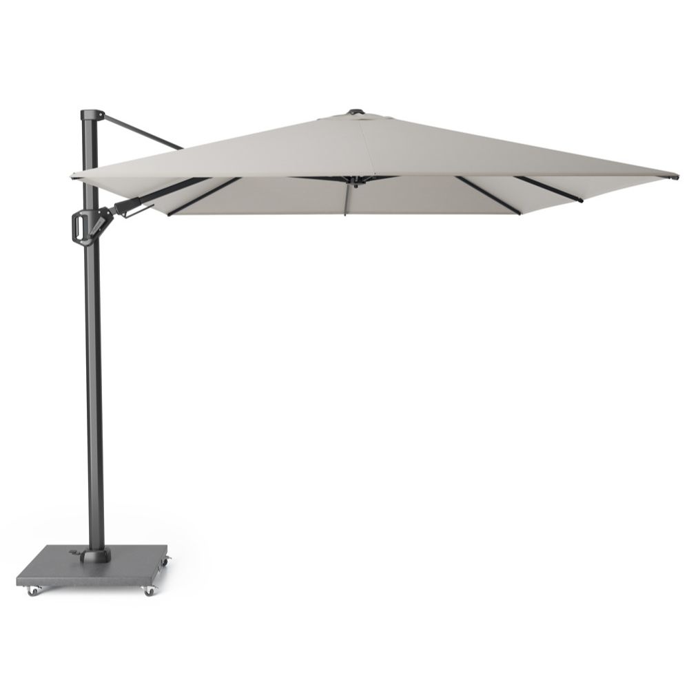 Challenger T² zweefparasol - premium doek | 350x260cm met parasolvoet 90kg & hoes | Manhattan