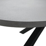 Stockholm dining tuintafel 4 personen | polystone + staal | betonlook | 200cm