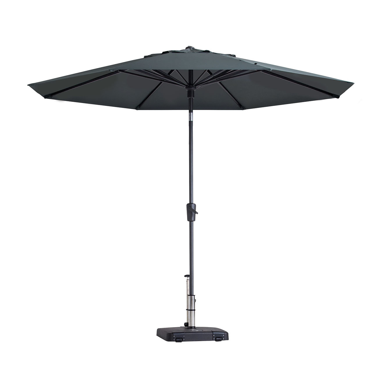 Paros luxe stokparasolØ300cm | Grey afbeelding