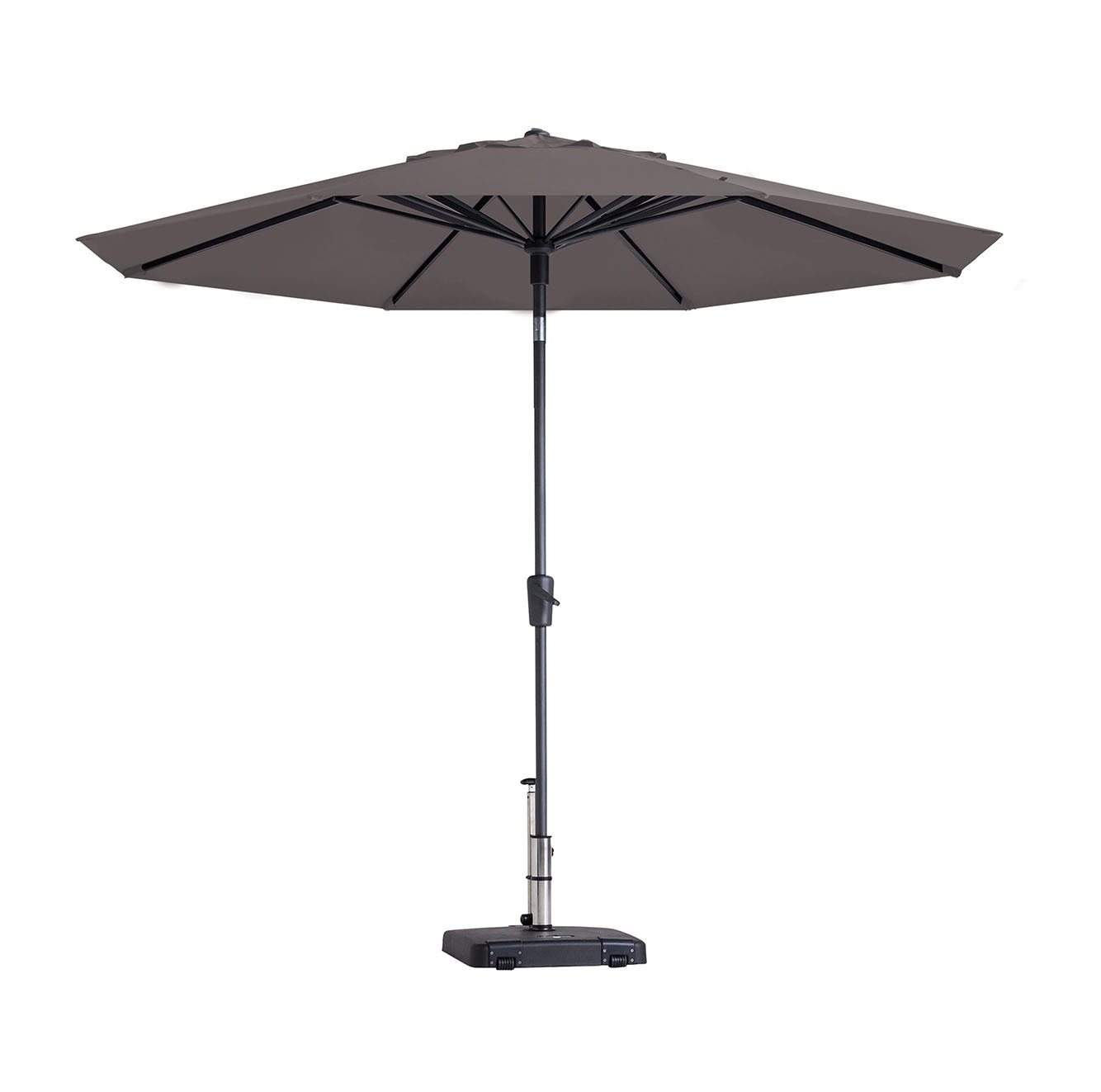 Paros luxe stokparasolØ300cm | Taupe afbeelding
