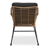 Coco dining tuinstoel | wicker + staal | Bamboo antraciet