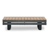 Vegas hoek loungeset-links 6 personen | aluminium + polywood | antraciet | 4-delig - 311x230cm