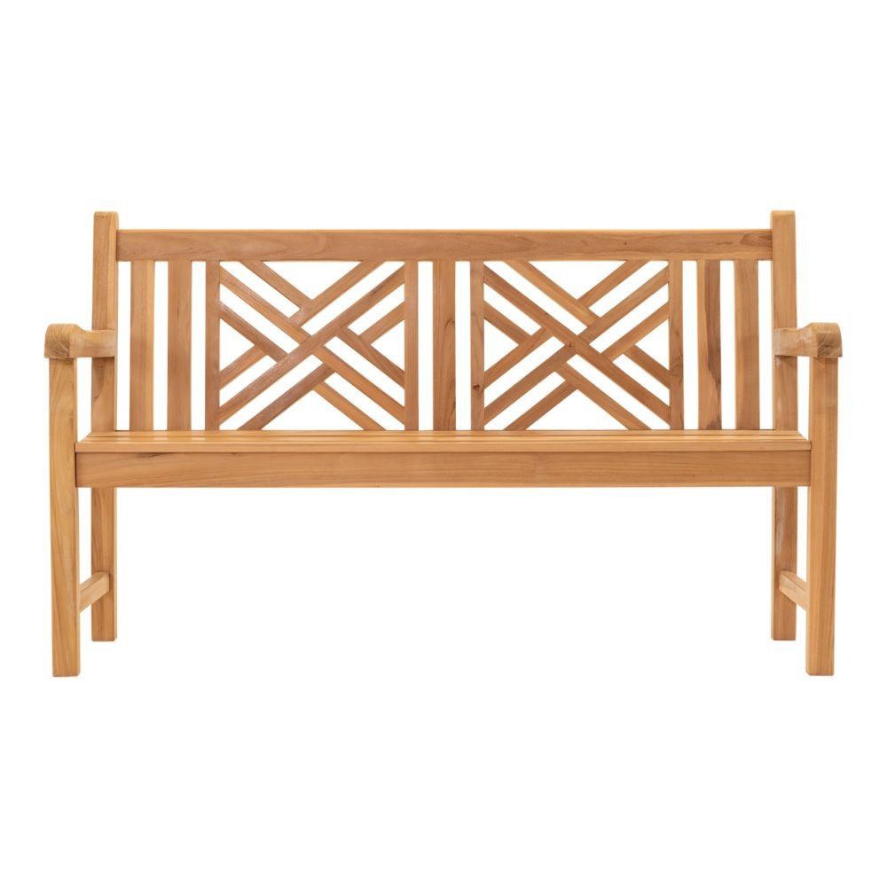 Bank Teak Cross | teakhout | Natural Teak | 150cm