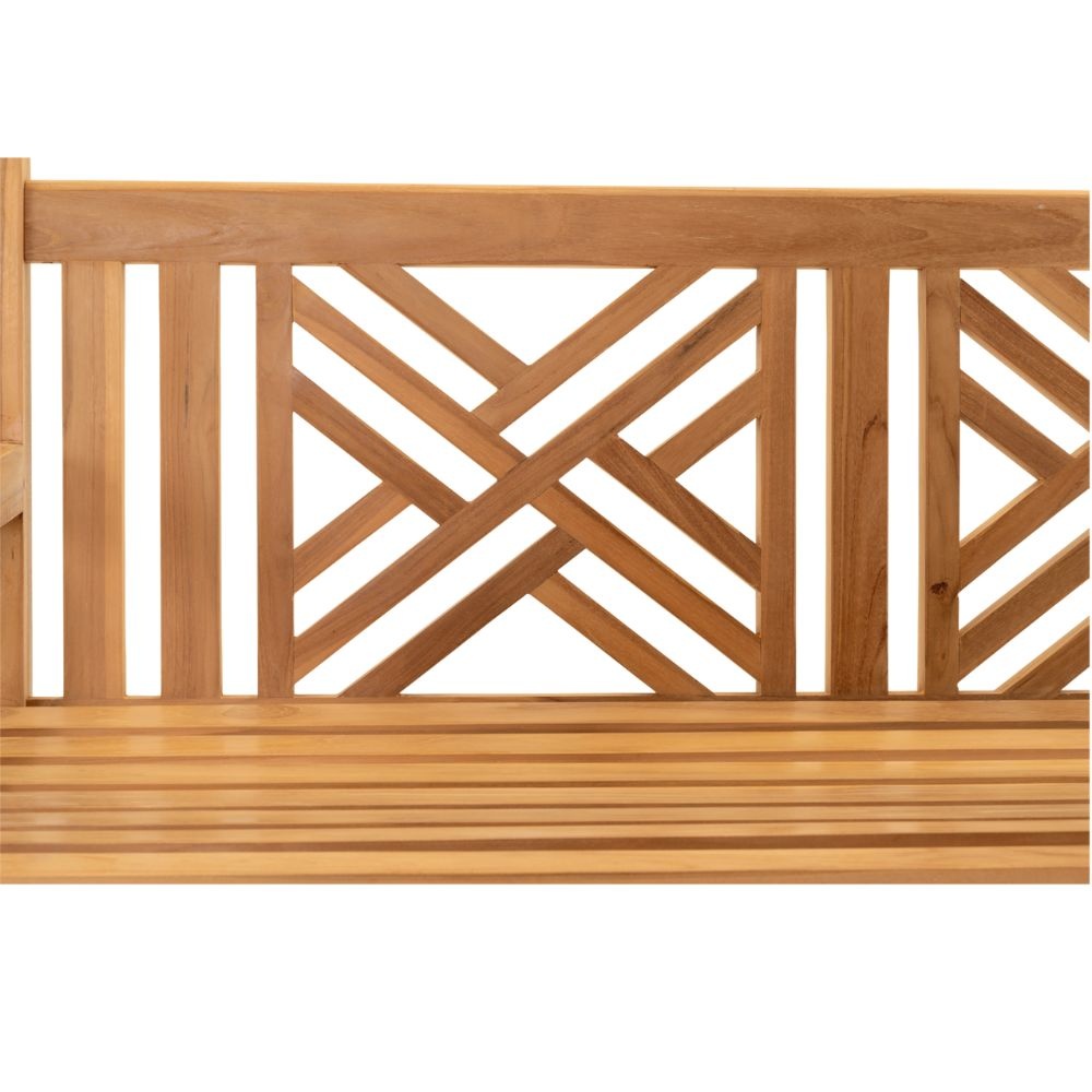 Bank Teak Cross | teakhout | Natural Teak | 150cm