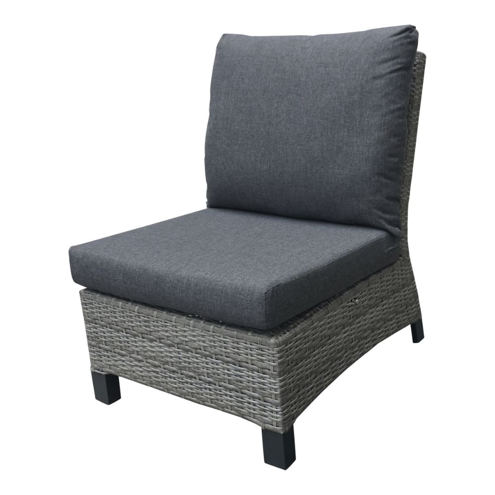 Prato Brick hoek loungeset 4-delig | aluminium + wicker | grijs