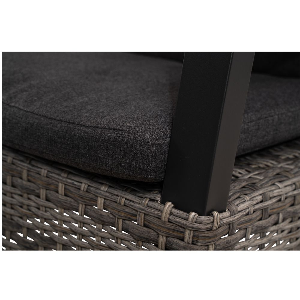 Stoel Prato Brick | aluminium + wicker | grijs