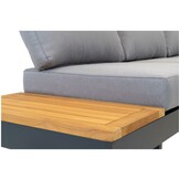 Barbados hoek loungeset 6 personen | aluminium + teakhout | Natural Teak | 5-delig - 323x245cm