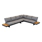 Lesli Living Barbados hoek loungeset 6 personen | aluminium + teakhout | Natural Teak | 5-delig - 323x245cm