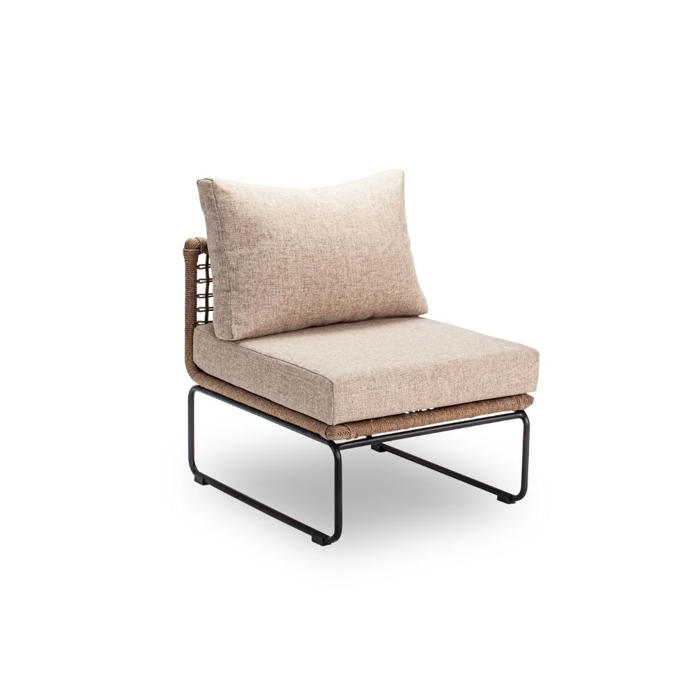 Tulum tussenelement | rvs + touw | Sahara Dust afbeelding