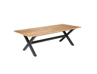 Lucan dining tuintafel 6 personen | teakhout + aluminium | Natural Teak | 240cm