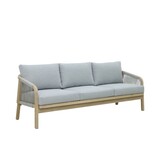 Alora stoel-bank loungeset 5 personen | hardhout + touw | Light Grey | 4-delig