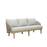 Matera stoel-bank loungeset 5 personen | eucalyptus + touw | zand/Light Teaklook | 4-delig