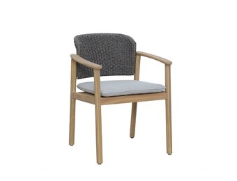 Santo dining tuinstoel | hardhout + touw | Rose Grey Wash