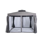 Porto luxe partytent | aluminium + 180gr polyester | grijs | 400x300cm