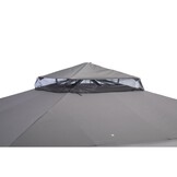 Porto luxe partytent | aluminium + 180gr polyester | grijs | 400x300cm