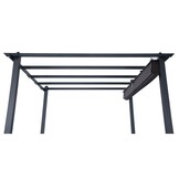 Velas zonnedoek/pergola | aluminium + 140gr polyester | grijs | 300x300cm