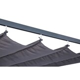 Velas zonnedoek/pergola | aluminium + 140gr polyester | grijs | 300x300cm