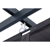 Velas zonnedoek/pergola | aluminium + 140gr polyester | grijs | 300x300cm