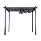Velas zonnedoek/pergola | aluminium + 140gr polyester | grijs | 300x300cm
