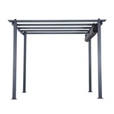 Velas zonnedoek/pergola | aluminium + 140gr polyester | grijs | 300x300cm