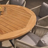 Orlando dining tuinstoel | touw + aluminium | antraciet