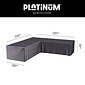 BUITEN living Braga hoek loungeset 6 personen incl. tafel | touw + hardhout | zand | 5-delig - 235x235cm