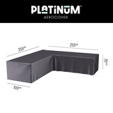 Loungesethoes L-vorm 255x255x100x70cm
