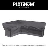 Loungesethoes L-vorm hoge rug 270x210x85x65/90cm links