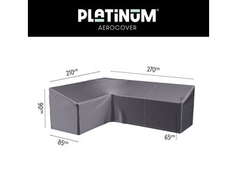 Loungesethoes L-vorm hoge rug 270x210x85x65/90cm links