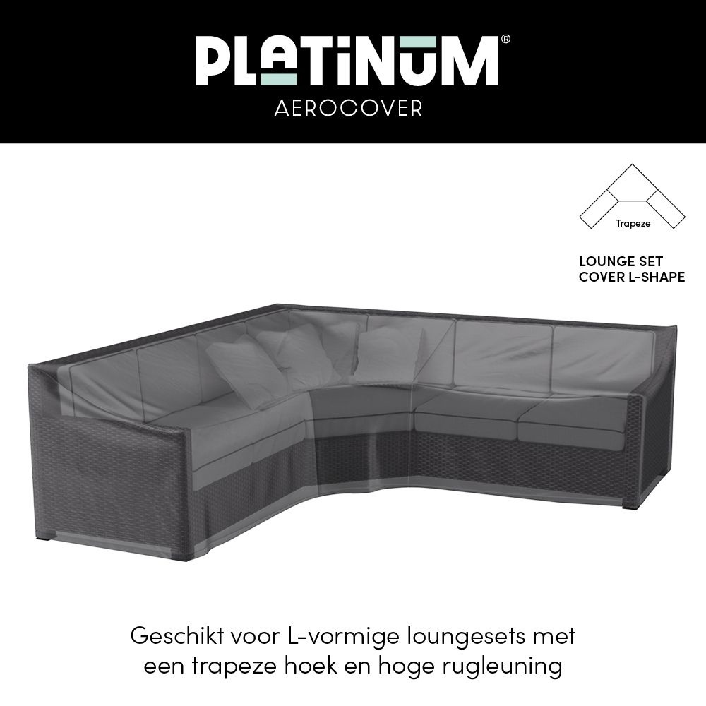 Loungesethoes L-vorm trapeze 270x270x90xH65/90cm
