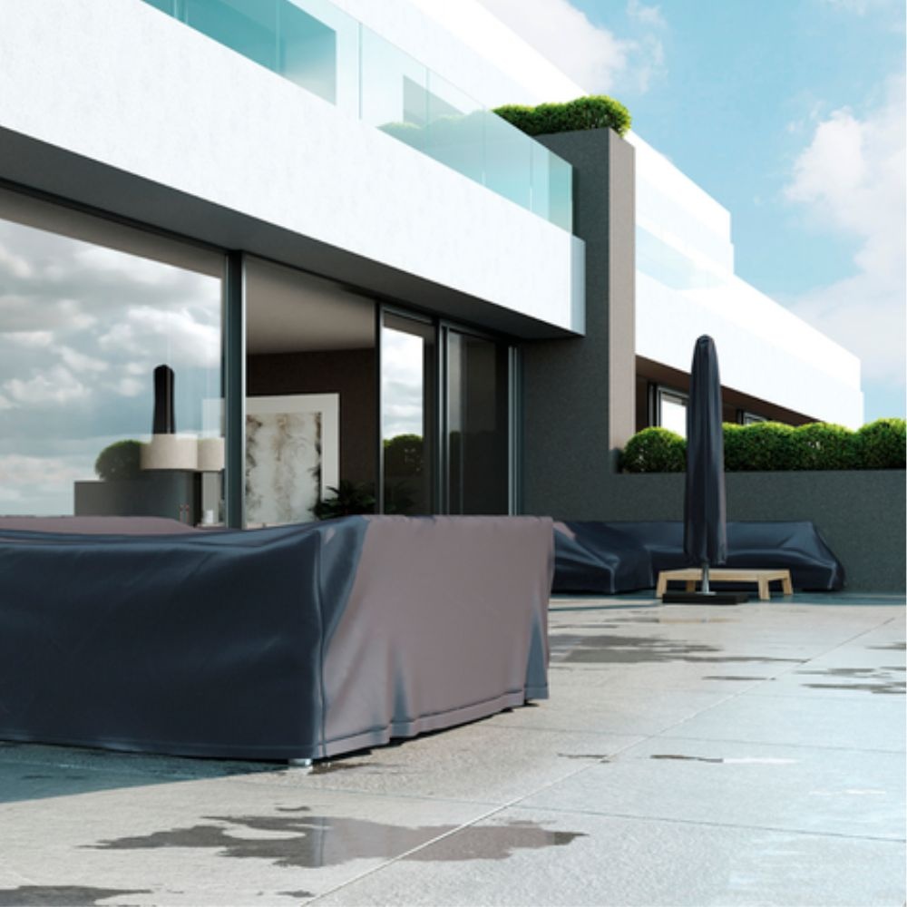 Loungesethoes L-vorm trapeze 270x270x90xH65/90cm