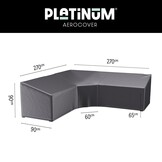 Loungesethoes L-vorm trapeze 270x270x90xH65/90cm