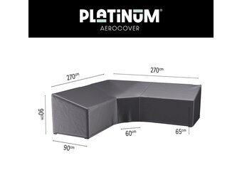 Loungesethoes L-vorm trapeze 270x270x90xH65/90cm