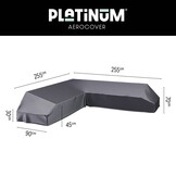 Loungesethoes platform 255x255x90xH30/45/70cm