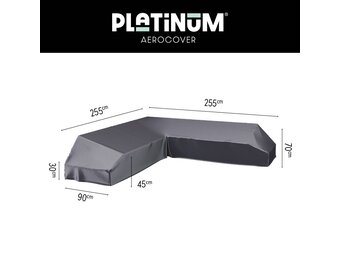 Loungesethoes platform 255x255x90xH30/45/70cm