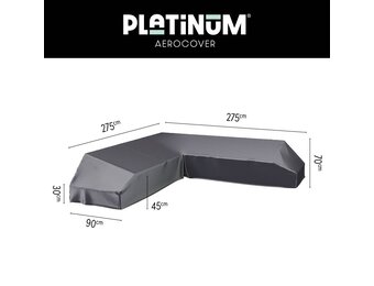 Loungesethoes platform 275x275x90xH30/45/70cm