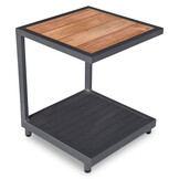 Manhattan lounge balkonset - verstelbaar 2 personen | aluminium + polywood | antraciet | 5-delig