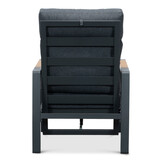 Manhattan lounge balkonset - verstelbaar 2 personen | aluminium + polywood | antraciet | 5-delig