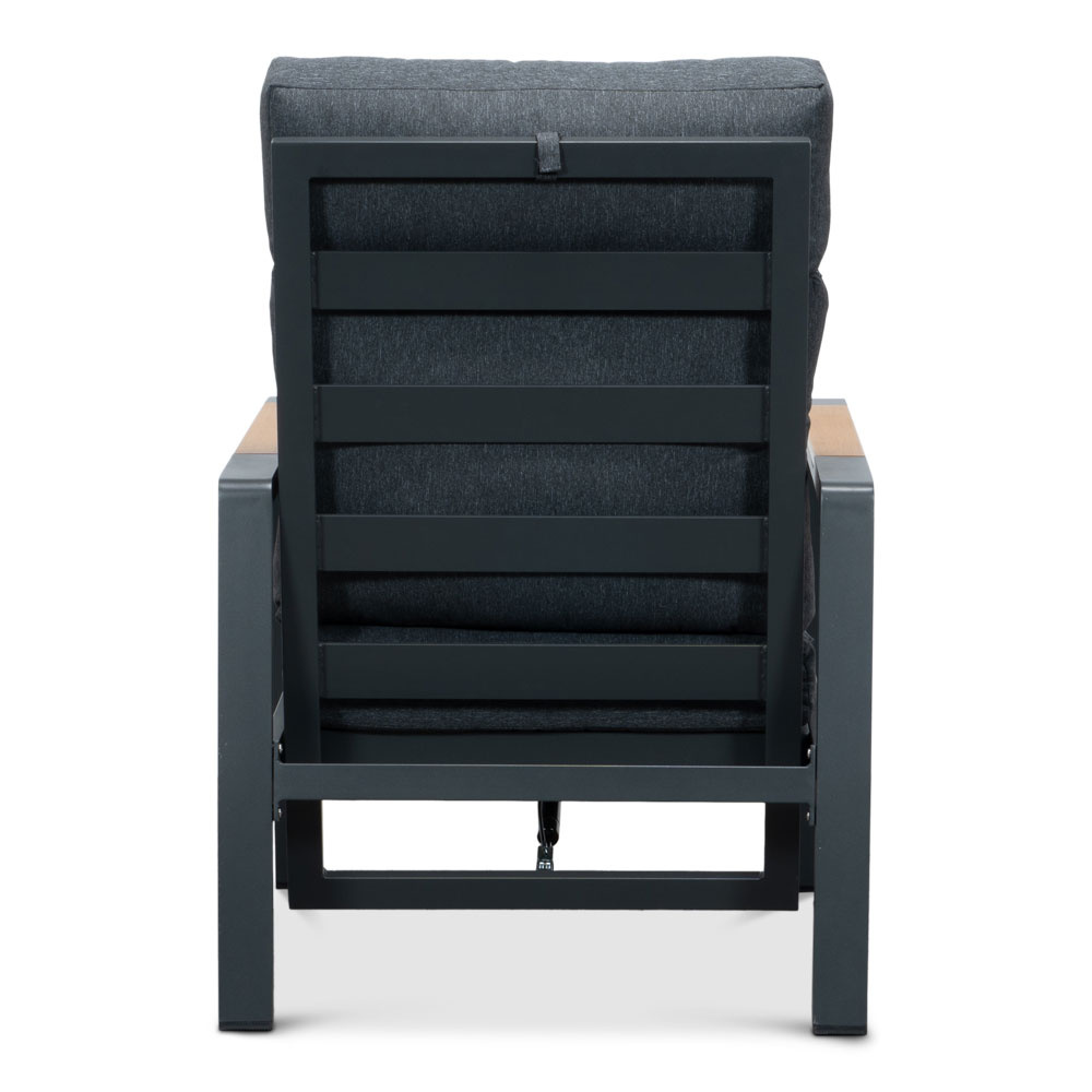 Manhattan lounge balkonset - verstelbaar 2 personen | aluminium + polywood | antraciet | 5-delig