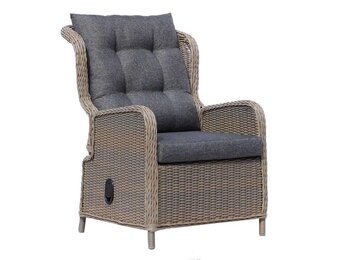 Glasgow loungestoel tuin | wicker + aluminium | Ash Grey