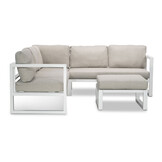 Cordoba hoek loungeset 5 personen | aluminium | wit | 4-delig - 228x228cm