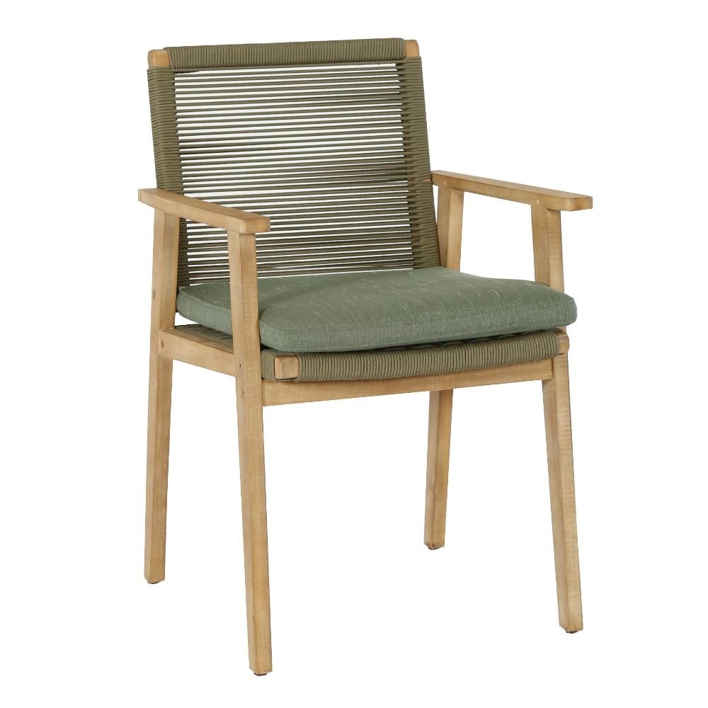 Cork/Bergen dining tuinset | 4 personen | harhout + touw | 130cm