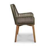 Cork/Padua dining tuinset | 4 personen | hardhout + touw | 130cm