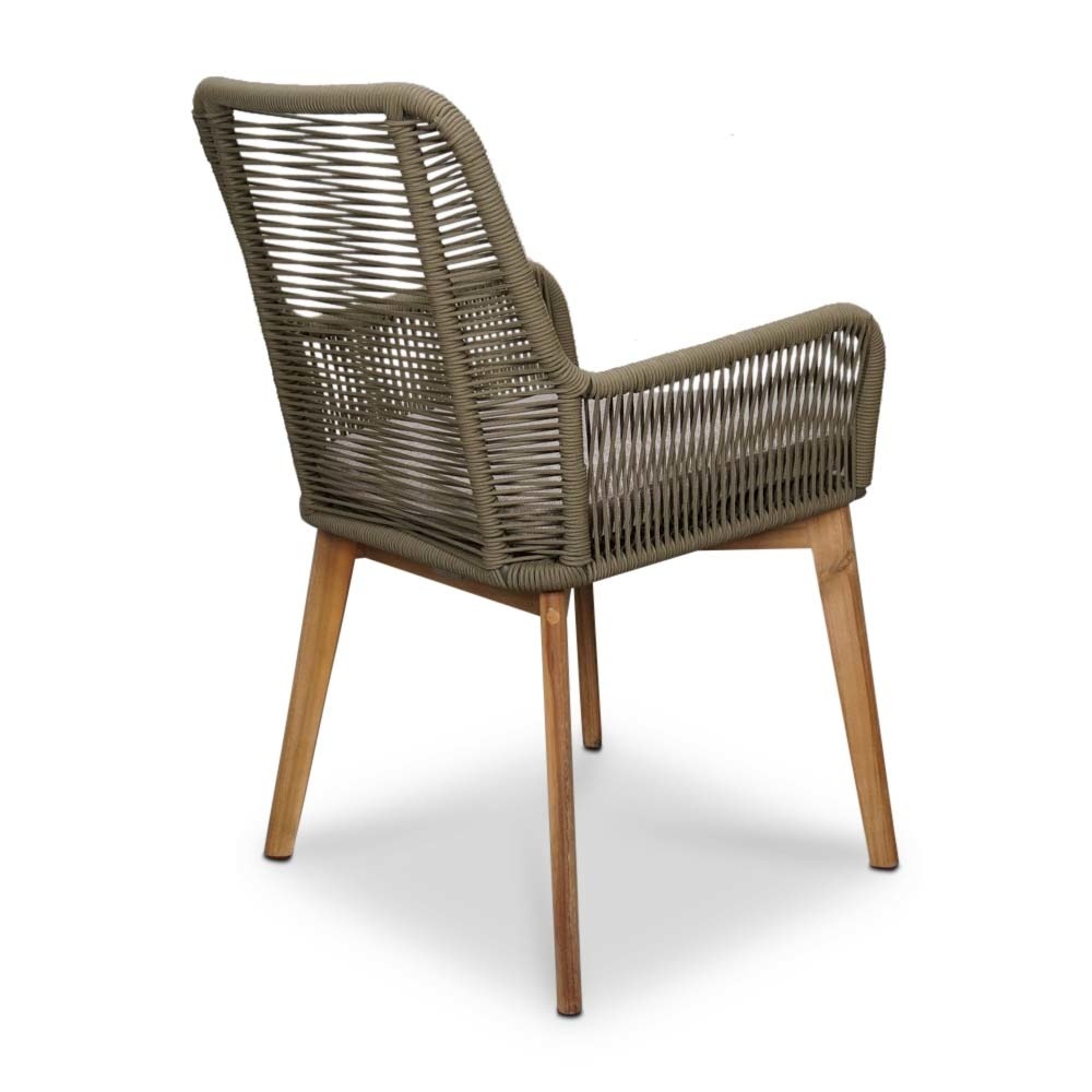 Cork/Padua dining tuinset | 4 personen | hardhout + touw | 130cm